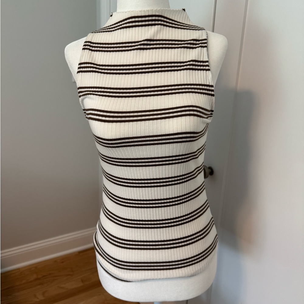 Anthropologie Maeve Striped Sleeveless Top